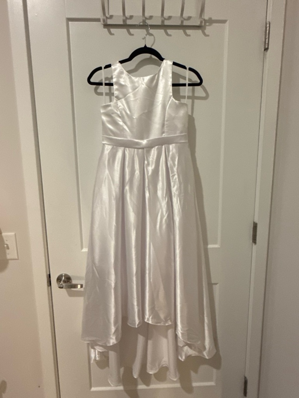 Classic White Satin Holy Communion/Flower Girl Dress